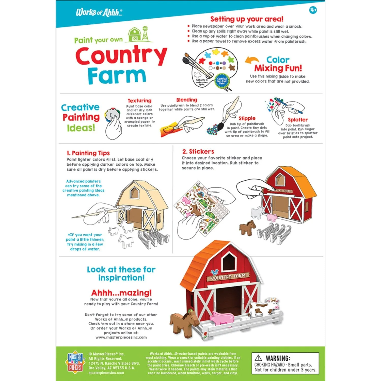 Country Farm Wood Wood Craft & Paint Kit - Image 4