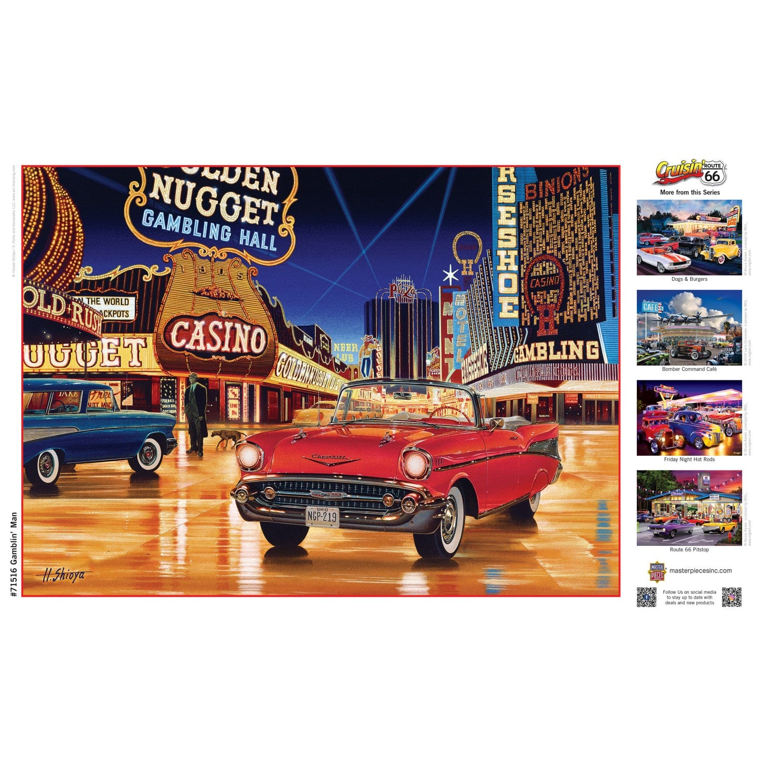 Cruisin' Route 66 - Gamblin' Man 1000 Piece Jigsaw Puzzle - Image 4