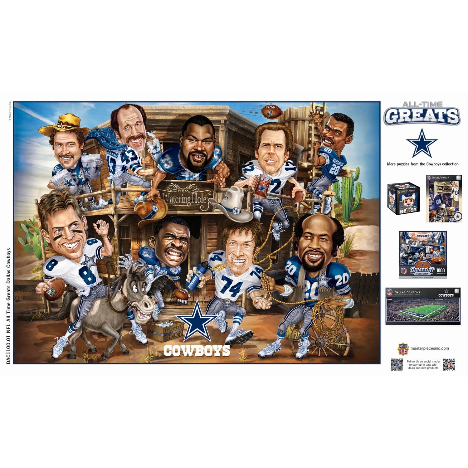 Dallas Cowboys - All Time Greats 500 Piece Jigsaw Puzzle - Image 4