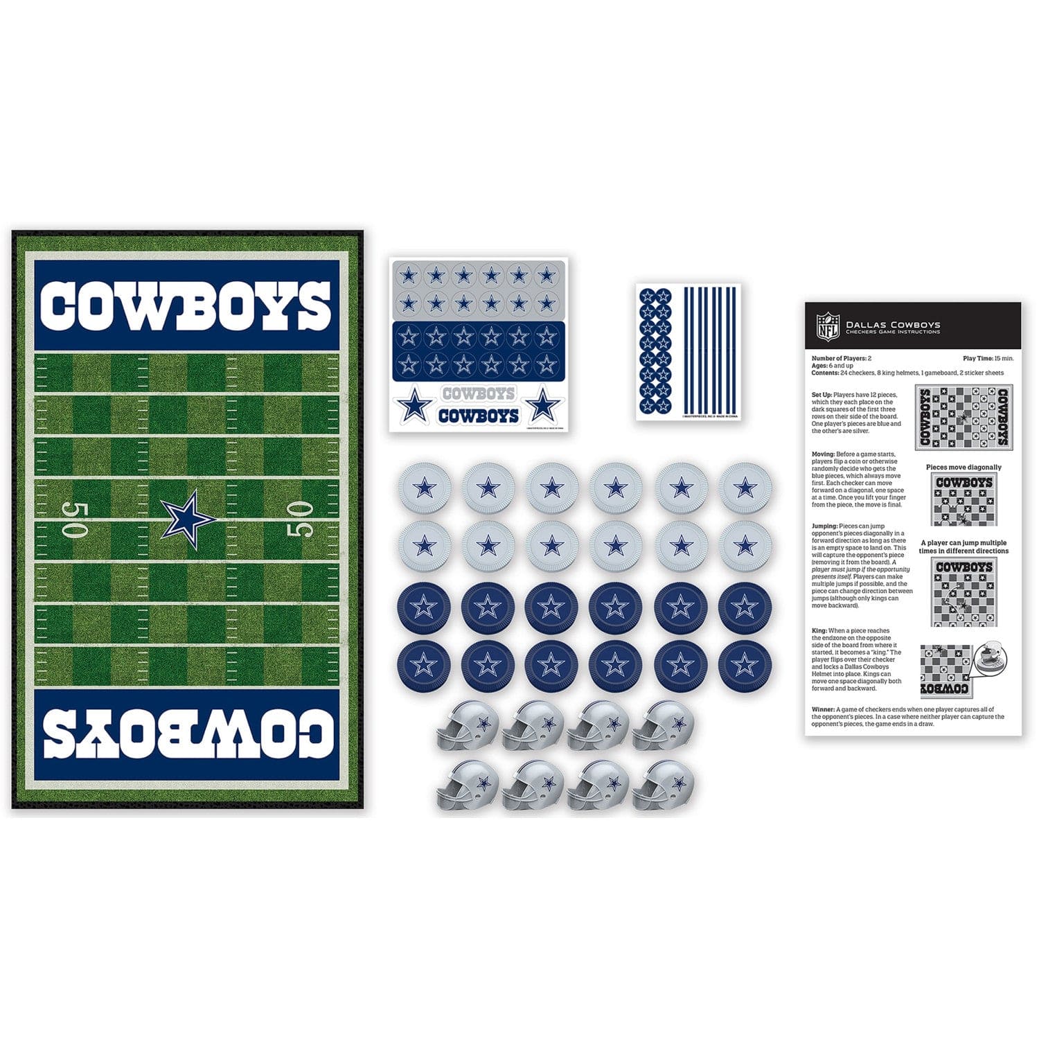 Dallas Cowboys Checkers Board Game - Image 2