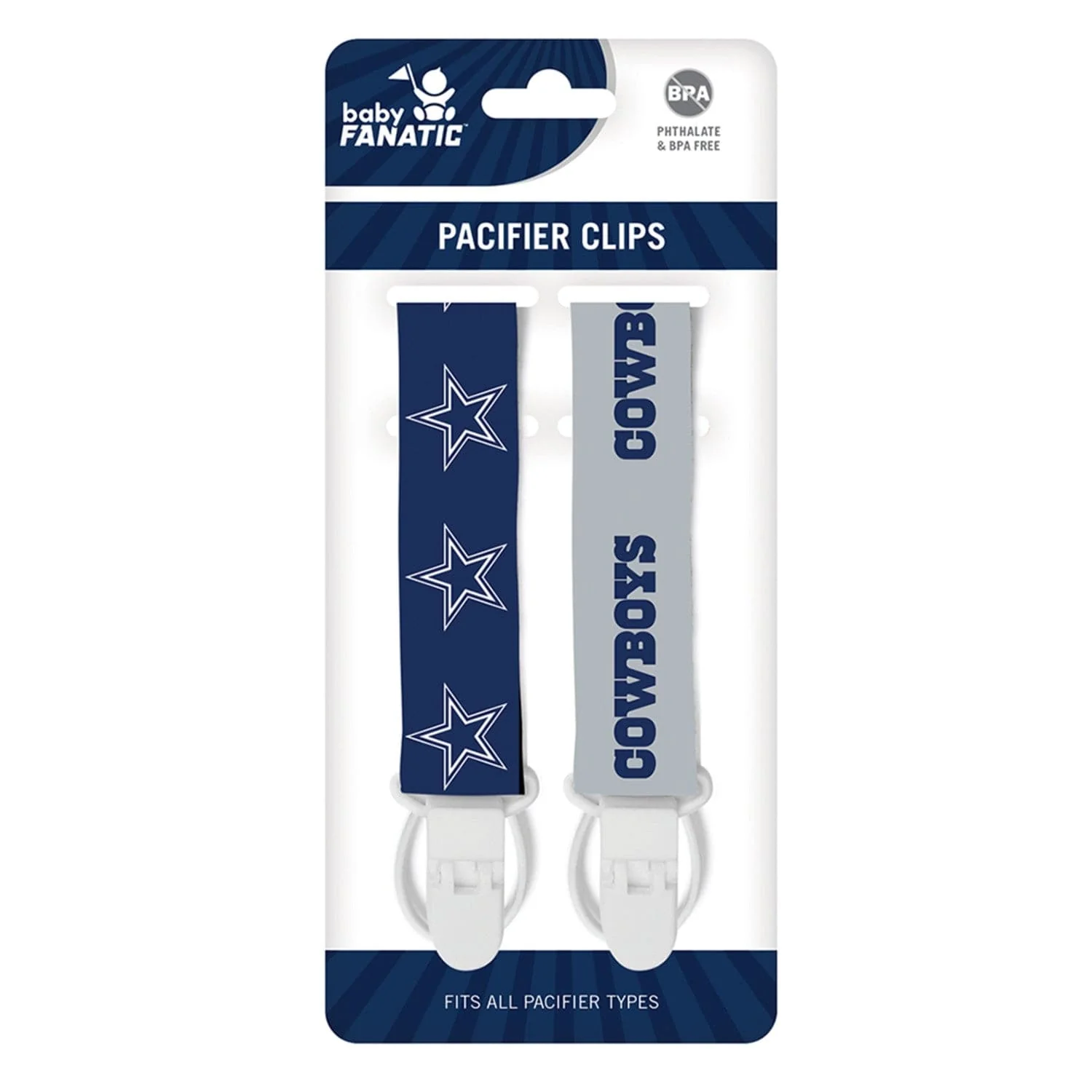 Dallas Cowboys - Pacifier Clip 2-Pack - Image 2