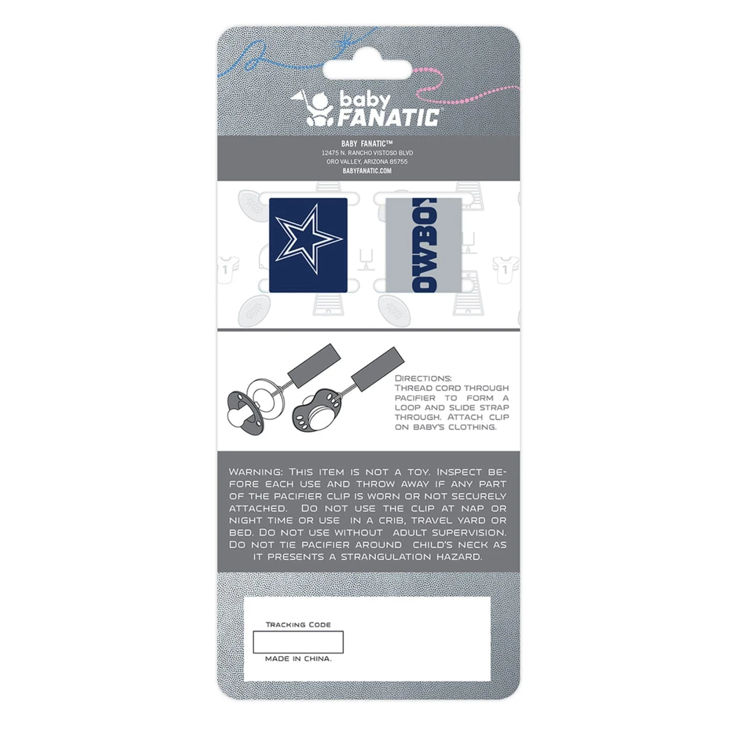 Dallas Cowboys - Pacifier Clip 2-Pack - Image 3