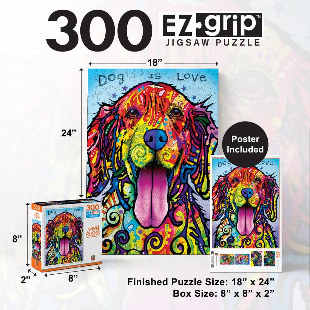 Dean Russo - Dog is Love 300 Piece EZ Grip Jigsaw Puzzle - Image 5