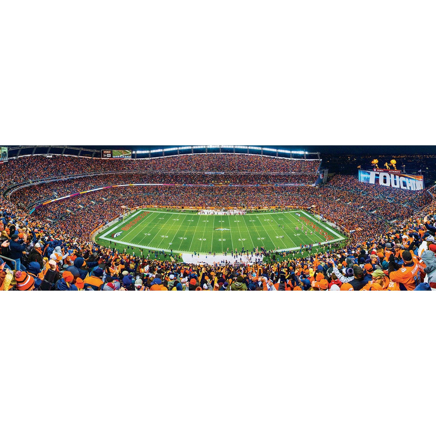 Denver Broncos - 1000 Piece Panoramic Jigsaw Puzzle - Center View - Image 2