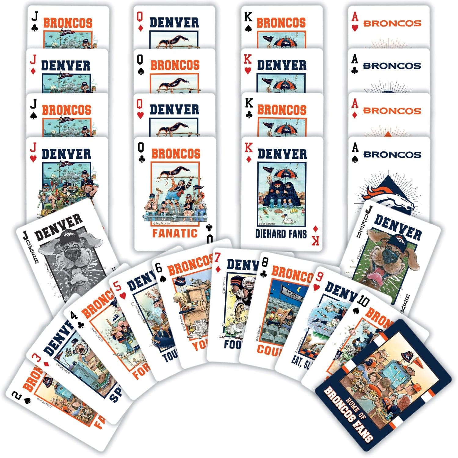 Denver Broncos Fan Deck Playing Cards - 54 Card Deck - Image 2