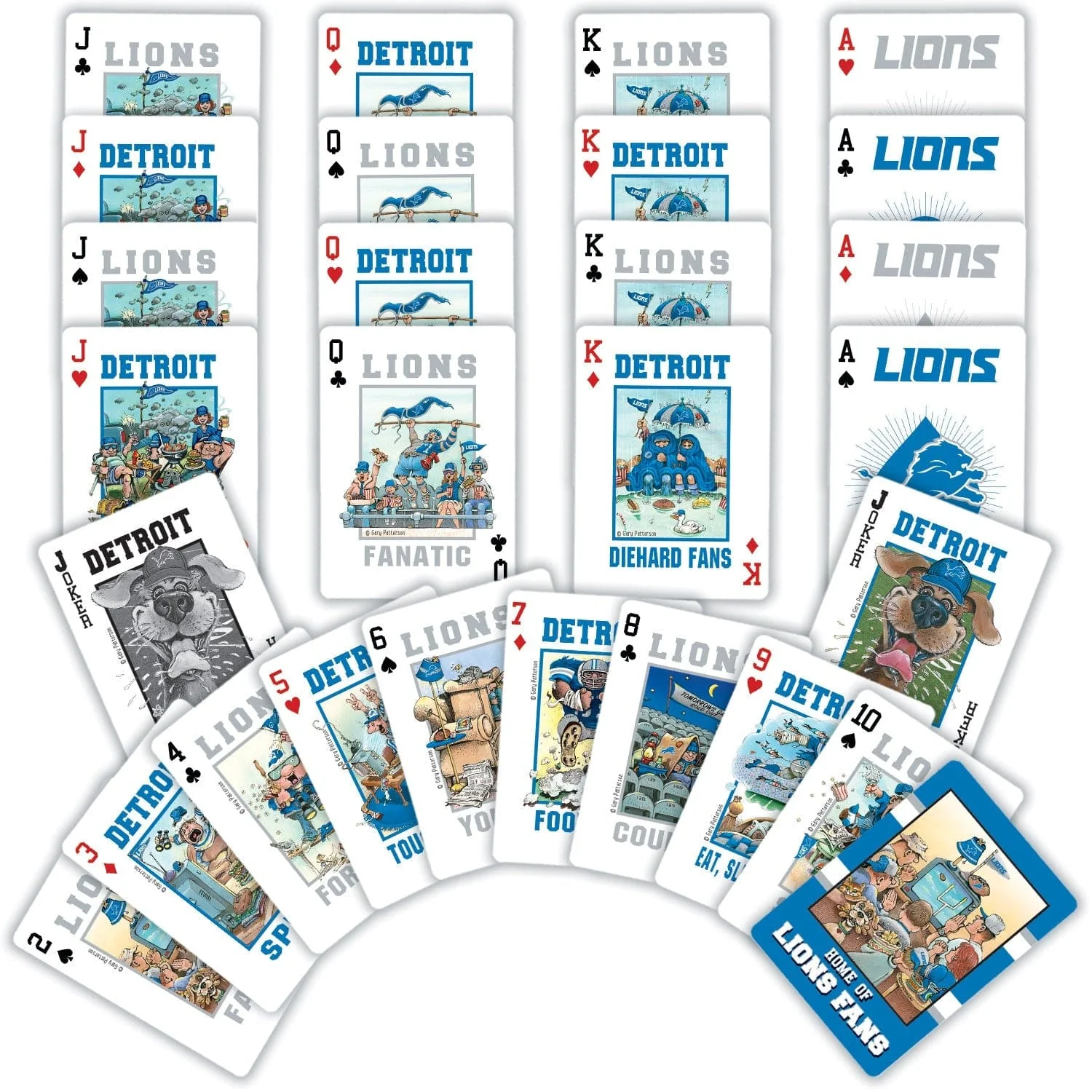 Detroit Lions Fan Deck Playing Cards - 54 Card Deck - Image 2