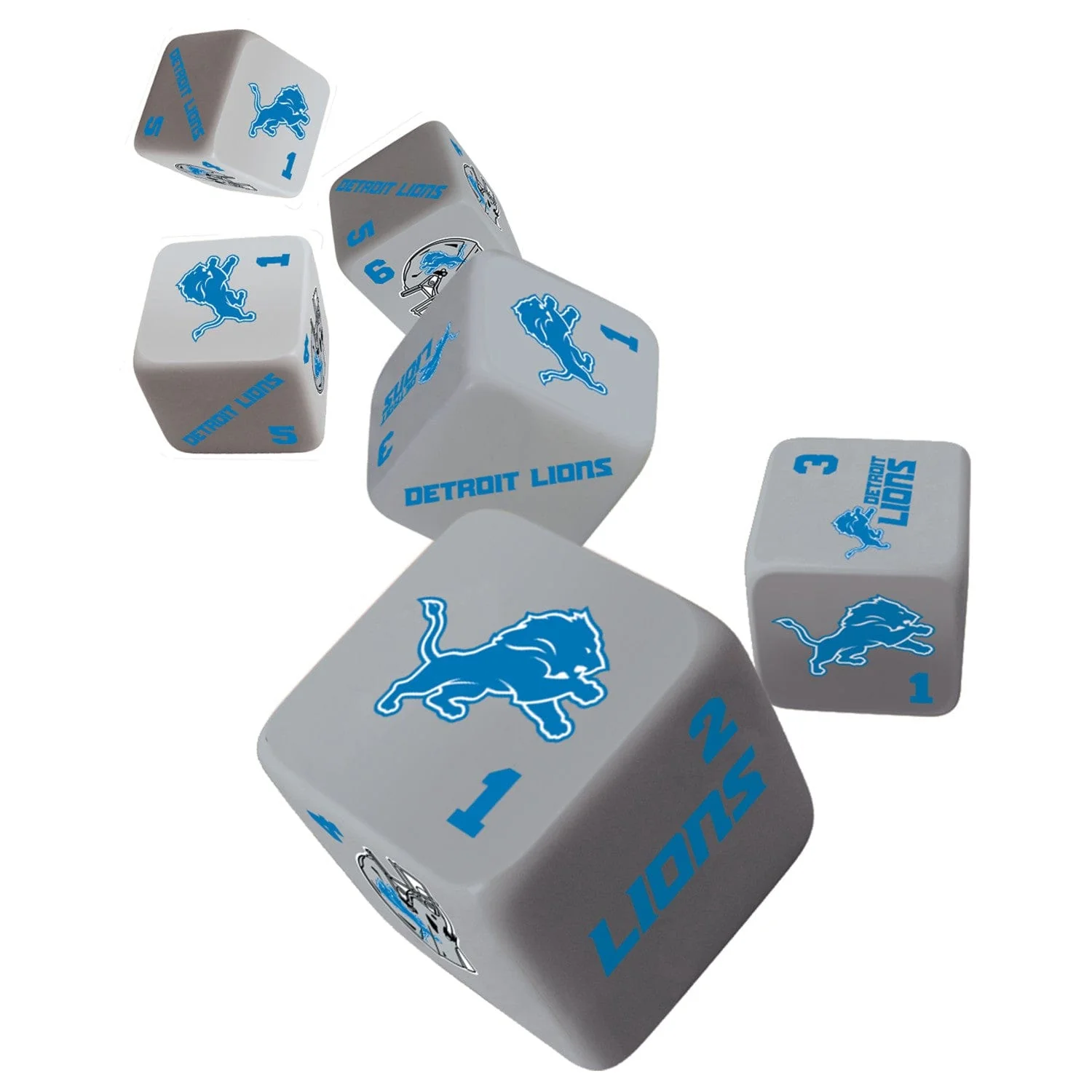 Detroit Lions Dice Set - 19mm - Image 2