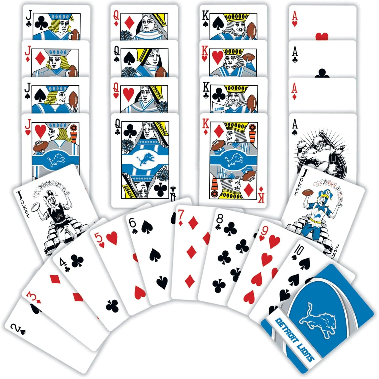 Detroit Lions Playing Cards - 54 Card Deck - Image 2