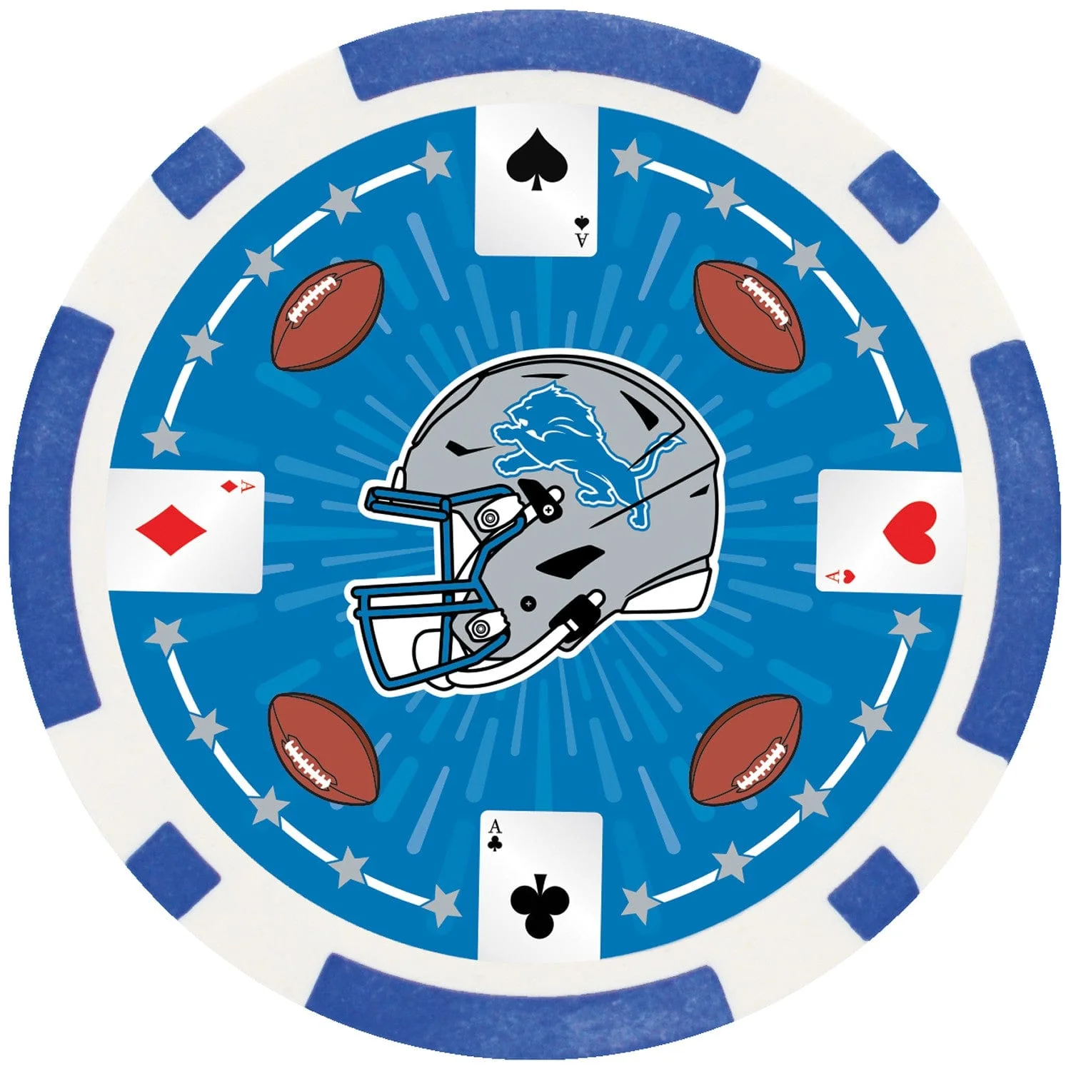 Detroit Lions 100 Piece Poker Chips - Image 3