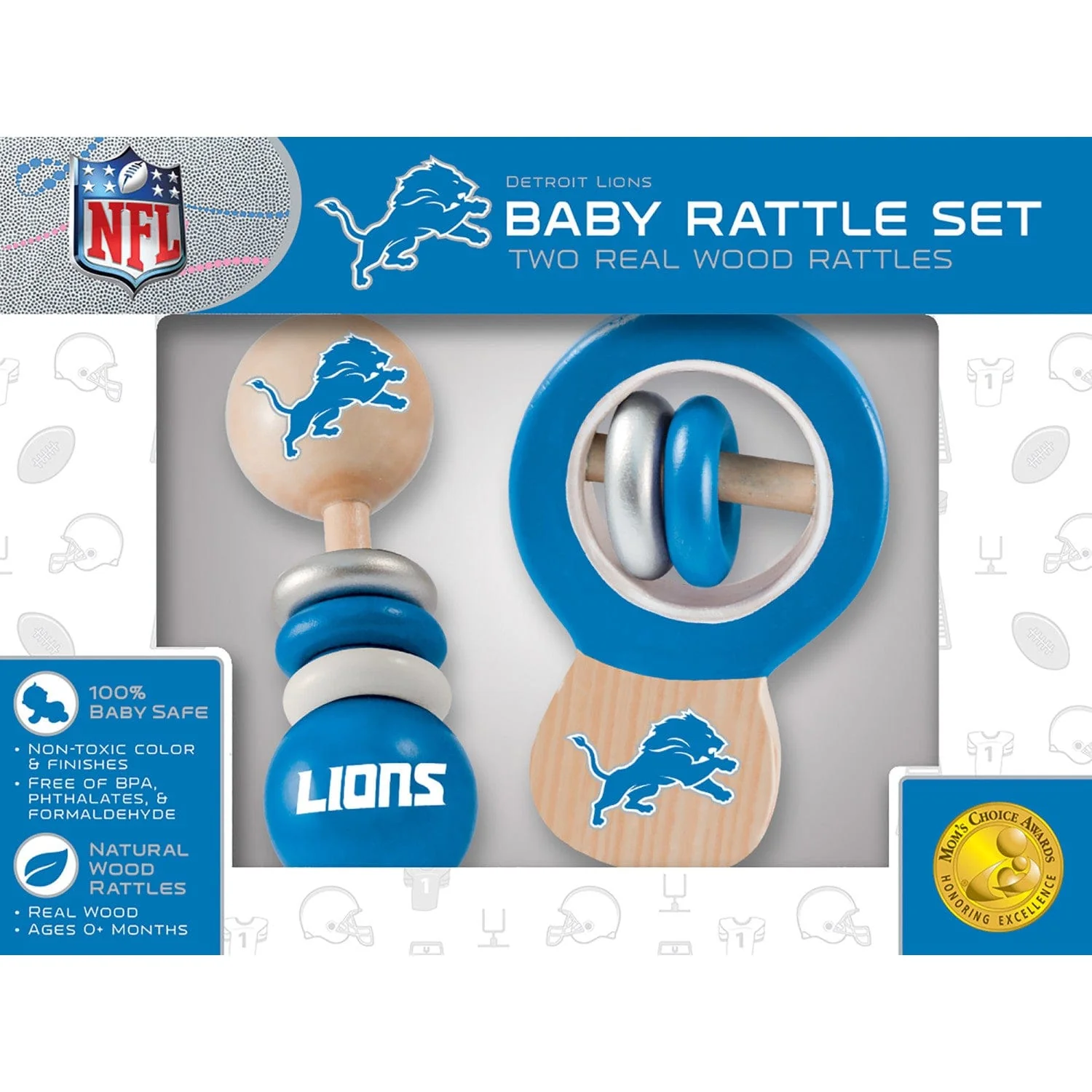 Detroit Lions - Baby Rattles 2-Pack - Image 2