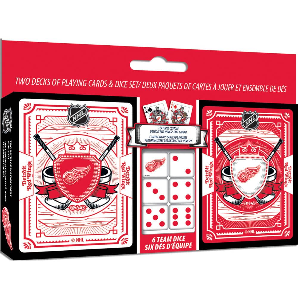 Detroit Red Wings - 2-Pack Playing Cards & Dice Set