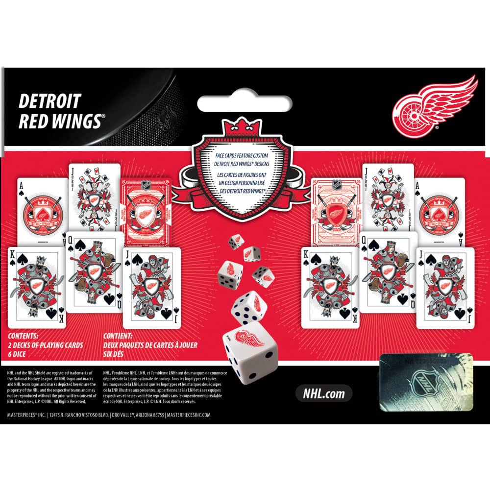 Detroit Red Wings - 2-Pack Playing Cards & Dice Set - Image 3