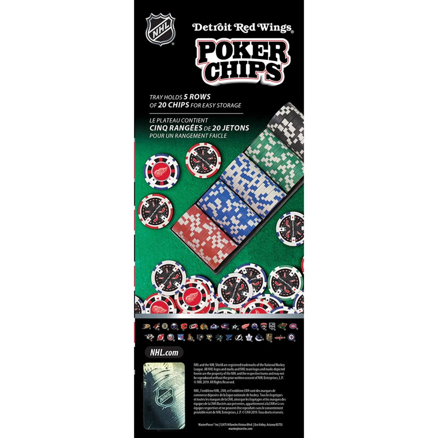 Detroit Red Wings 100 Piece Poker Chips - Image 4