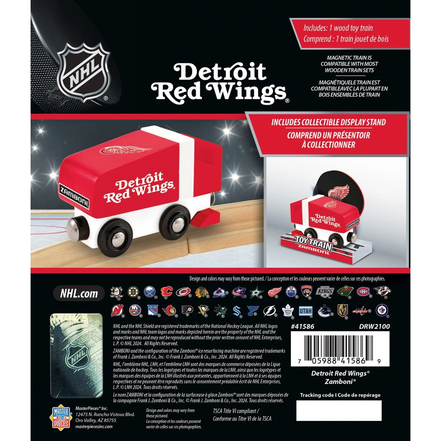 Detroit Red Wings Toy Zamboni Train Engine - Image 3