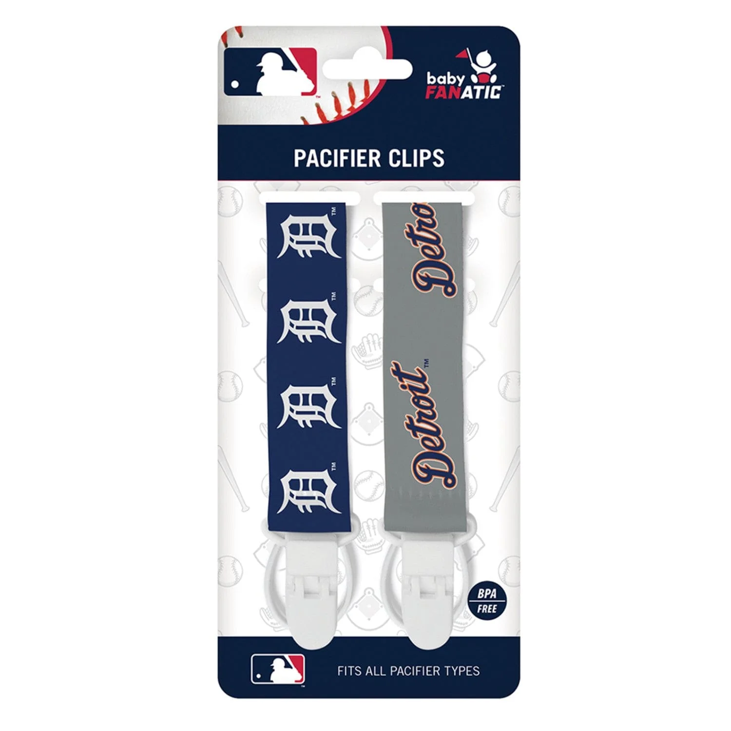 Detroit Tigers - Pacifier Clip 2-Pack - Image 2
