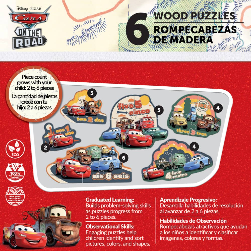 Disney - Cars 6-Pack Wood Shaped Puzzles - Image 3