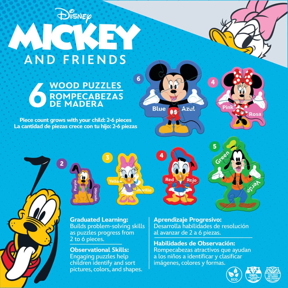 Disney - Mickey & Friends 6-Pack Wood Shaped Puzzles - Image 3