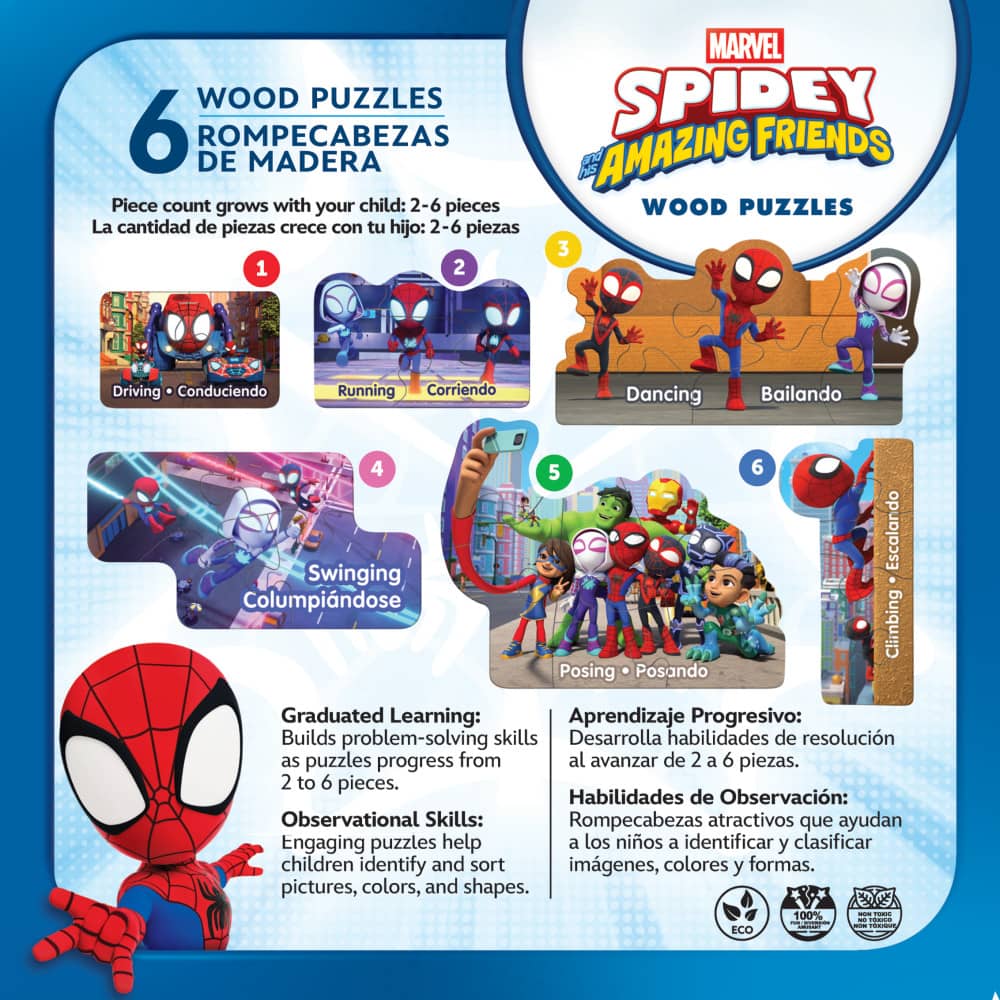 Disney - Spidey & Friends 6-Pack Wood Shaped Puzzles - Image 3