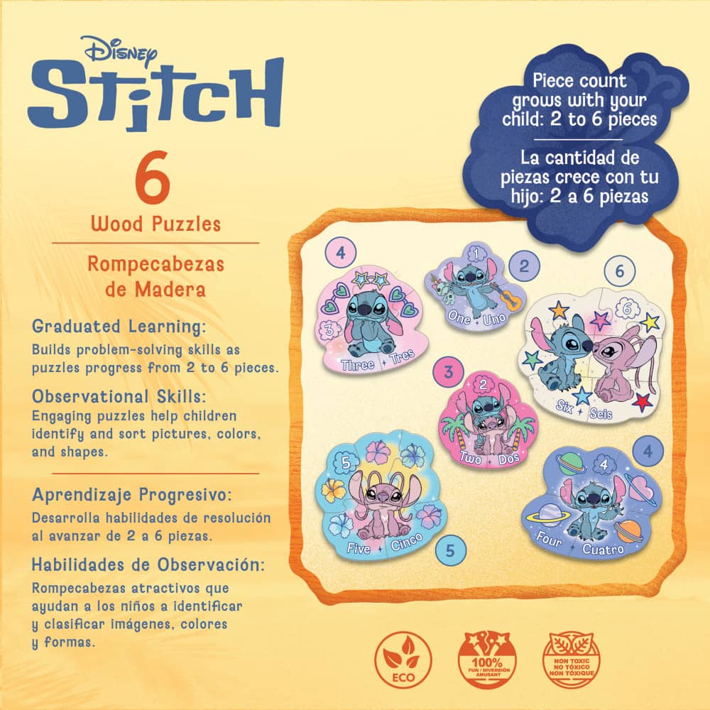 Disney - Stitch 6-Pack Wood Shaped Puzzles - Image 3