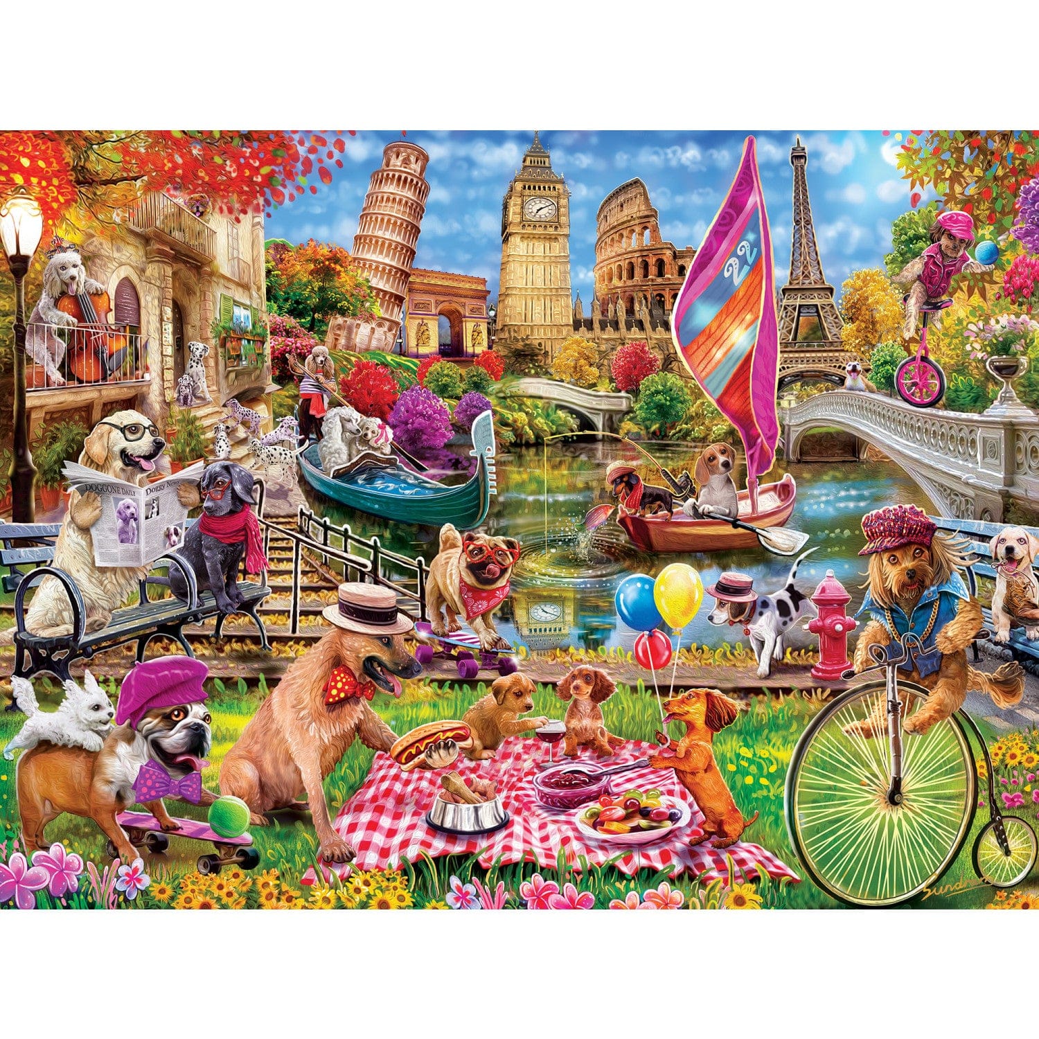 Dog Gone Days - Jigsaw Puzzle