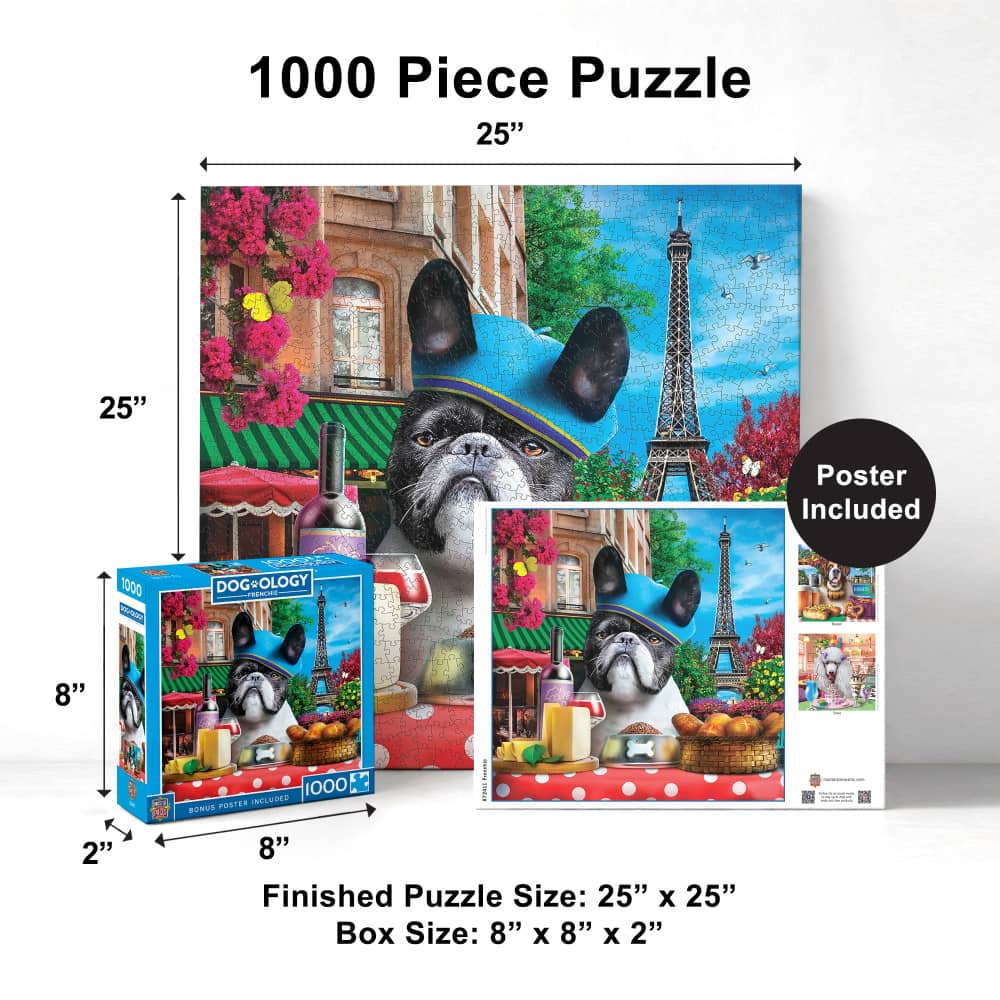 Dogology - Frenchie 1000 Piece Jigsaw Puzzle - Image 5