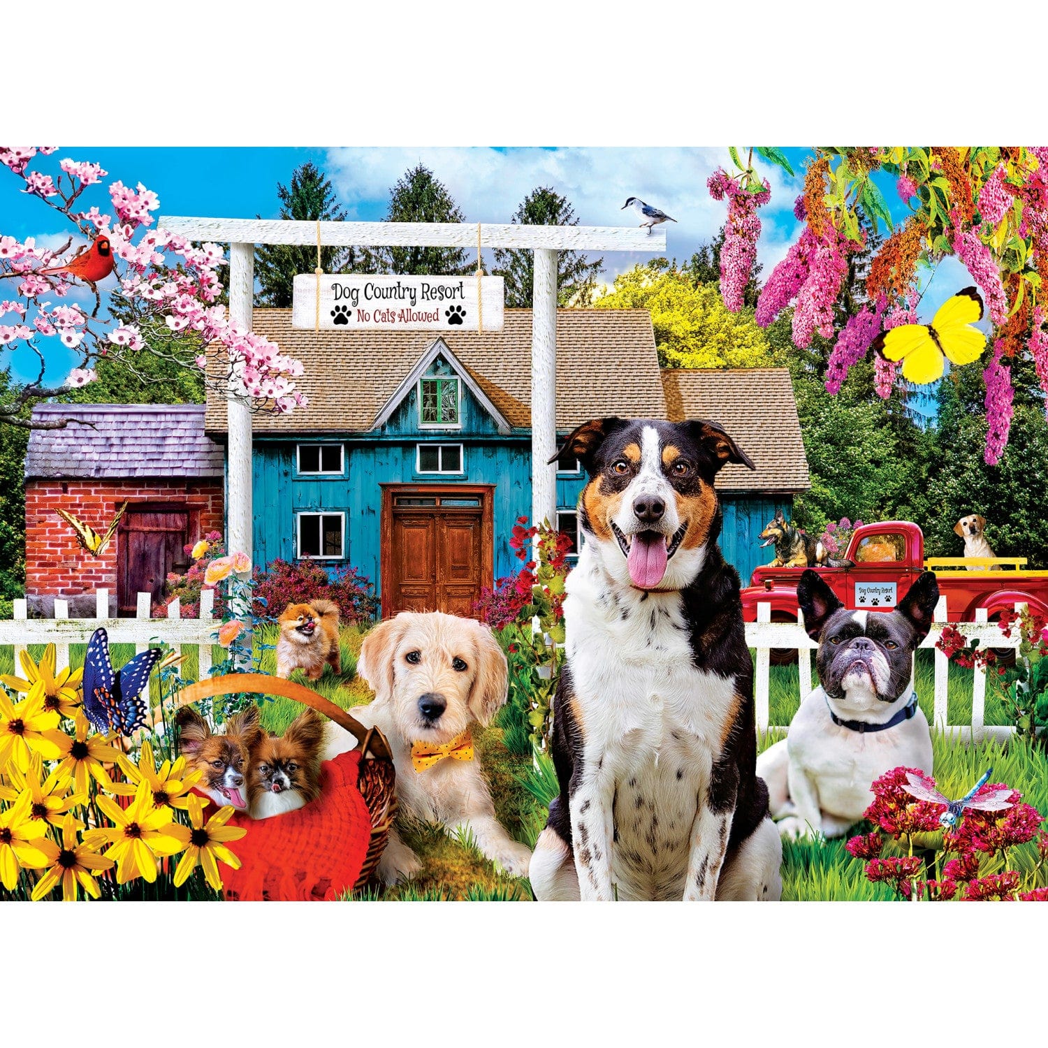 Wild & Whimsical - Dog's Country Restort 1000 Piece Jigsaw Puzzle - Image 2