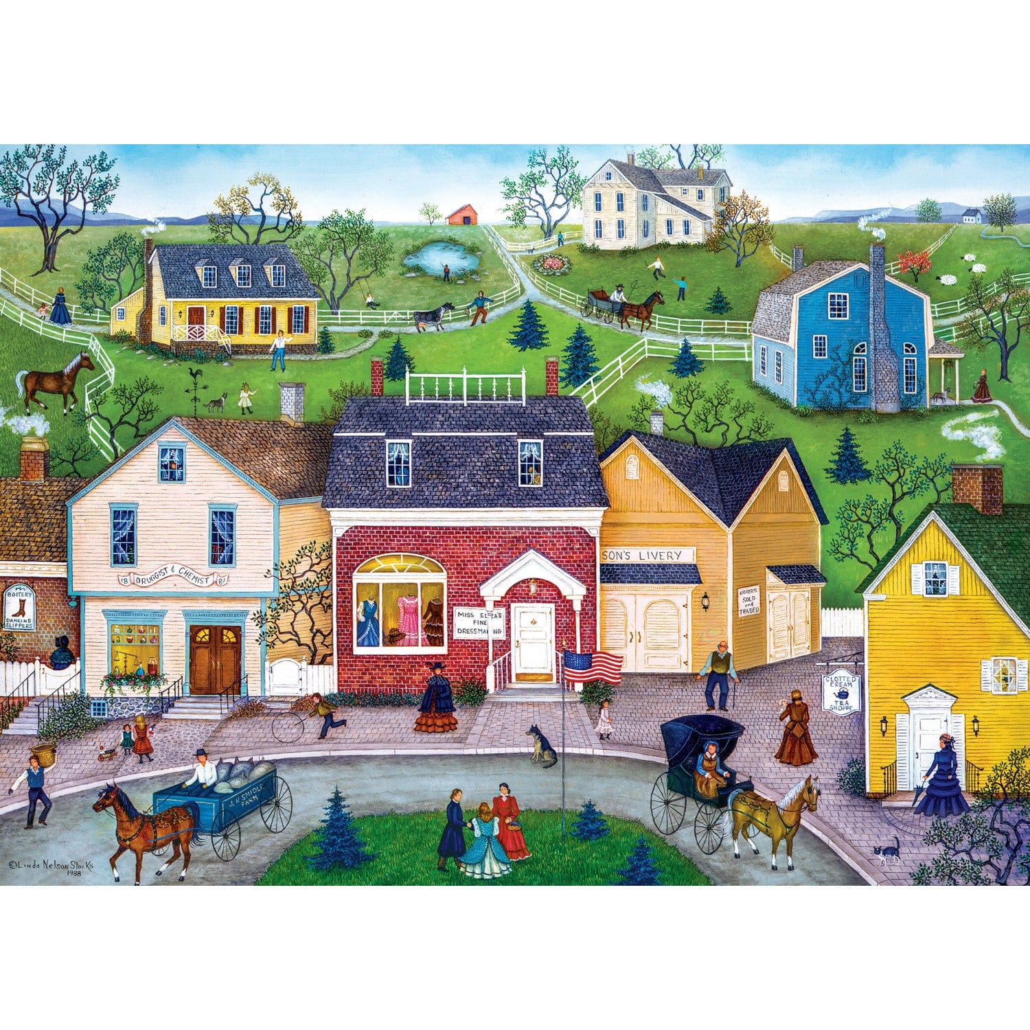 Hometown Gallery - The Dress Shop 1000 Piece Jigsaw Puzzle - Image 2
