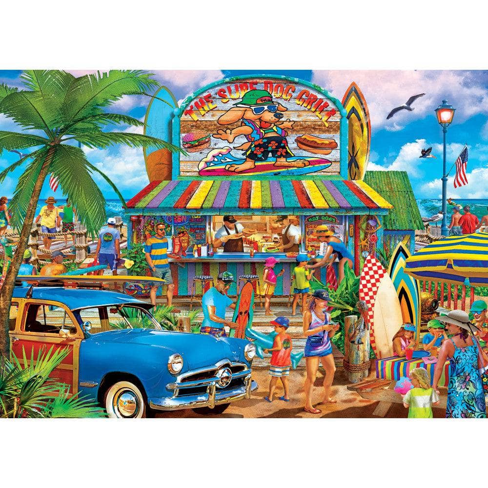 Drive-Ins, Diners & Dives - The Surf Dog Grill 500 Piece Jigsaw Puzzle - Image 2