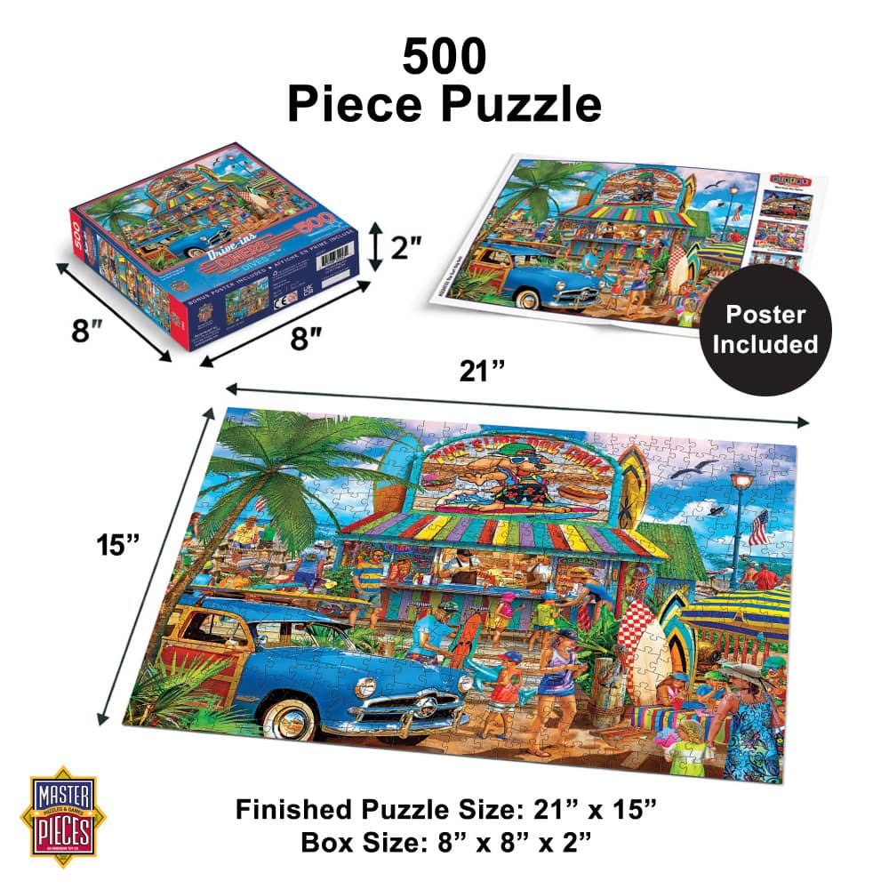 Drive-Ins, Diners & Dives - The Surf Dog Grill 500 Piece Jigsaw Puzzle - Image 5