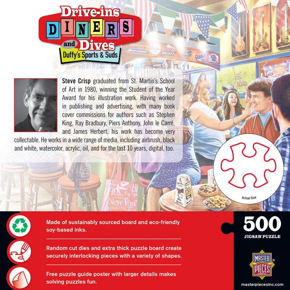 Drive-Ins, Diners & Dives - Duffy's Sports & Suds 500 Piece Jigsaw Puzzle - Image 3