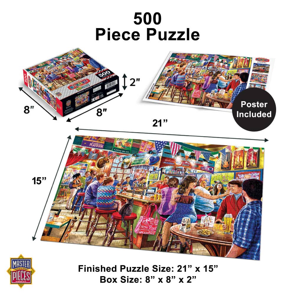Drive-Ins, Diners & Dives - Duffy's Sports & Suds 500 Piece Jigsaw Puzzle - Image 5