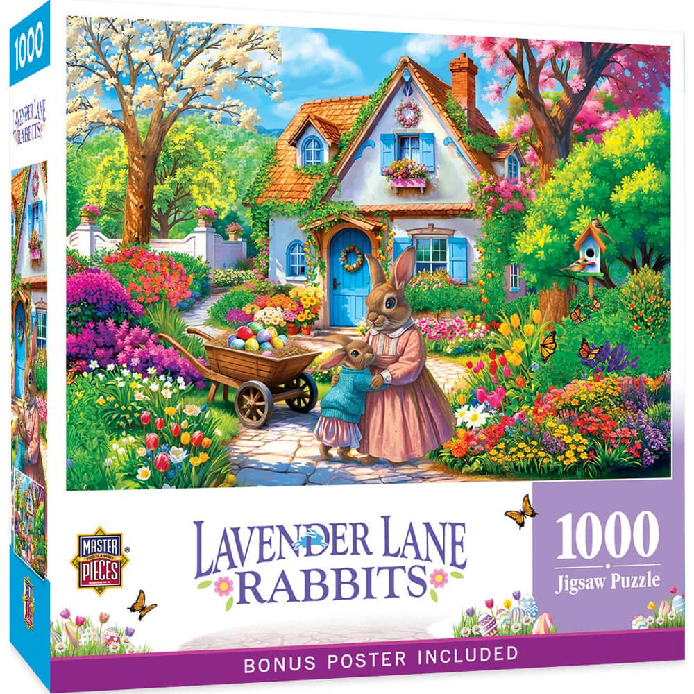 Easter - Lavender Lane Rabbits 1000 Piece Jigsaw Puzzle