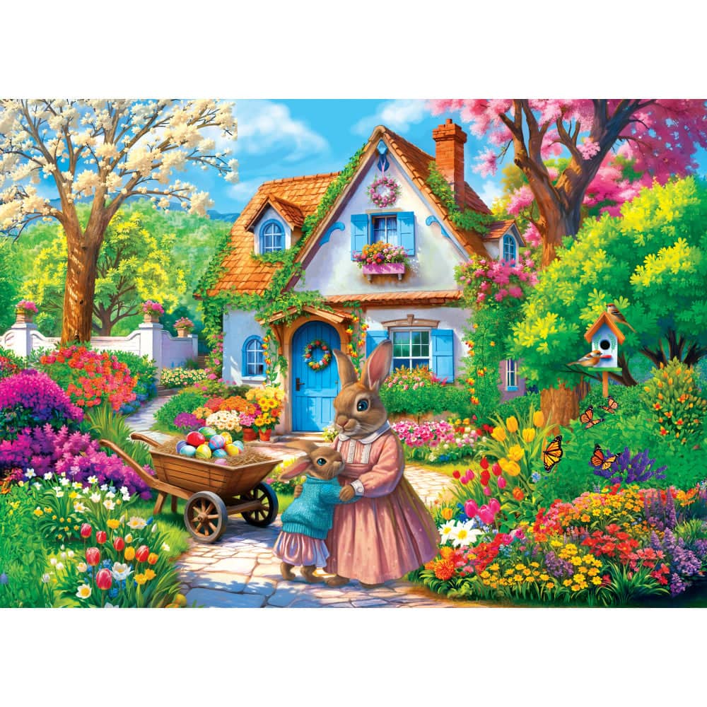 Easter - Lavender Lane Rabbits 1000 Piece Jigsaw Puzzle - Image 2
