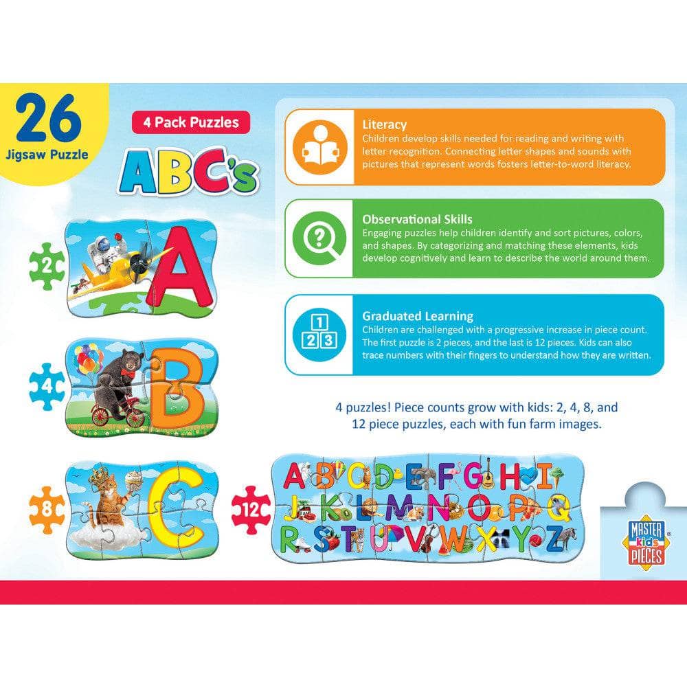 ABC's - Educational 4-Pack Jigsaw Puzzles - Image 3