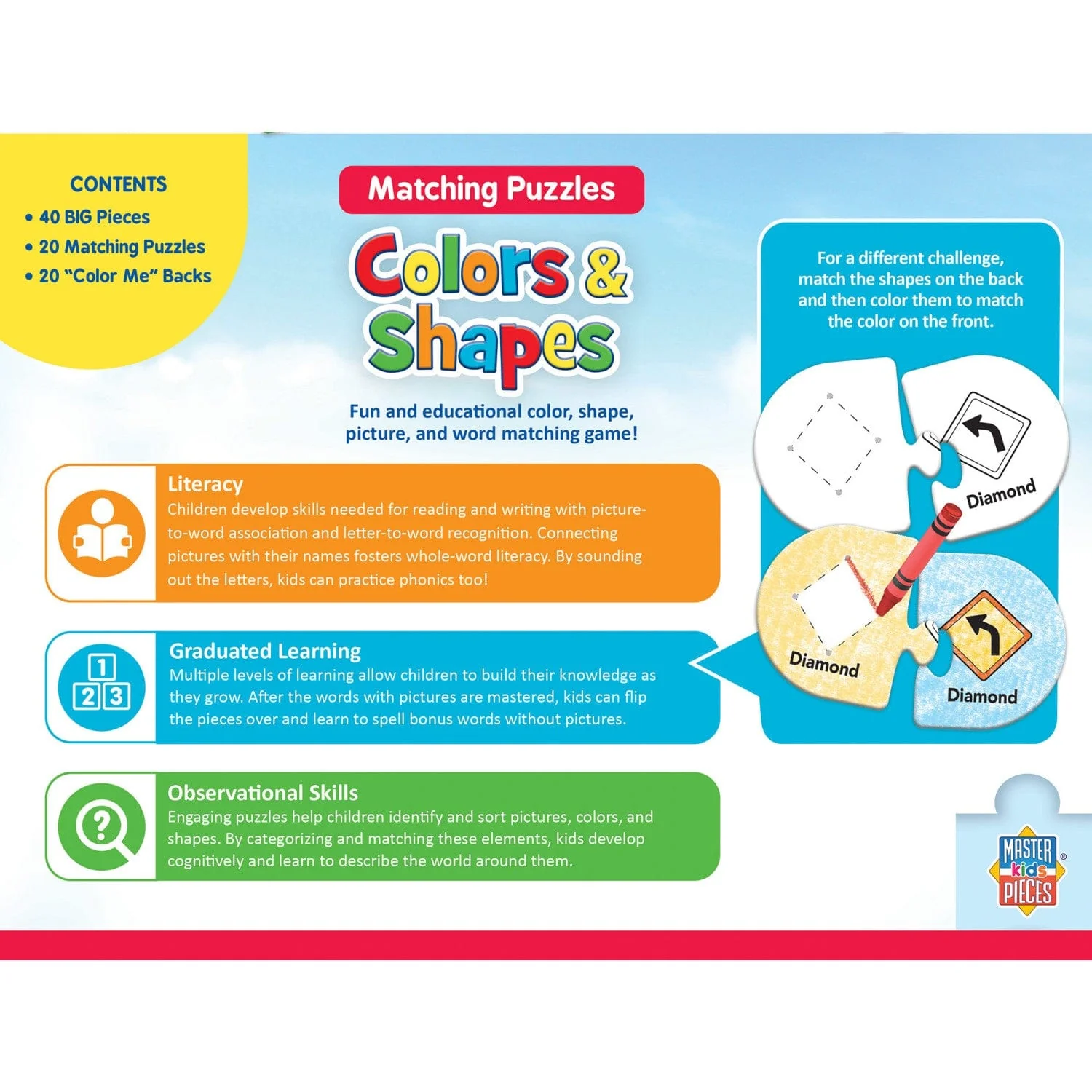Colors & Shapes - Educational Matching Jigsaw Puzzles - Image 3