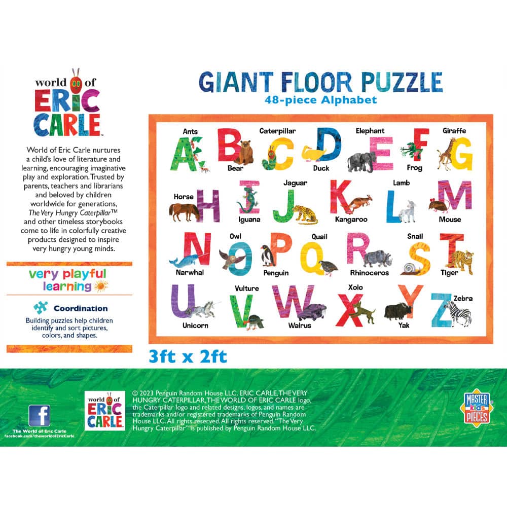 World of Eric Carle - Alphabet 48 Piece Floor Jigsaw Puzzle - Image 3