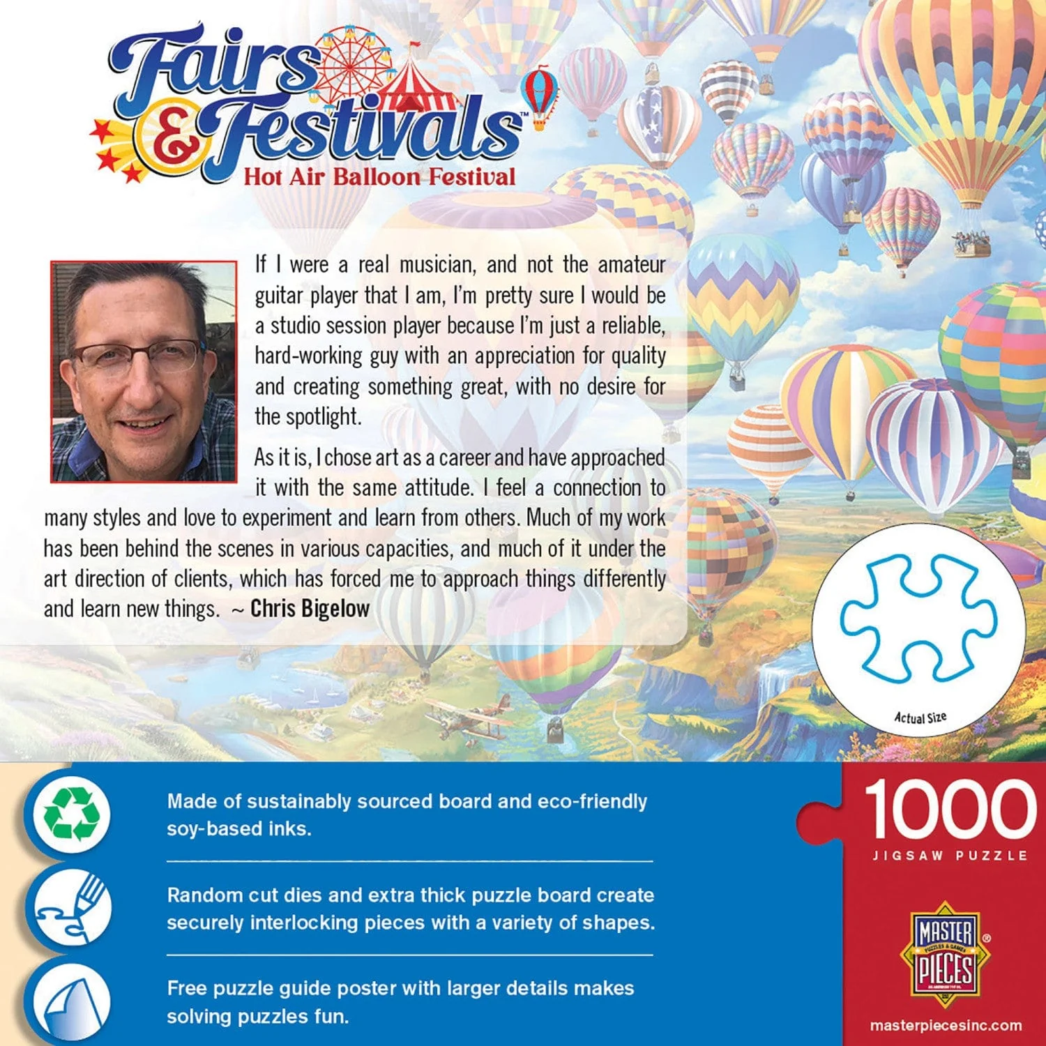 Fairs & Festivals - Hot Air Balloon Festival 1000 Piece Jigsaw Puzzle - Image 3