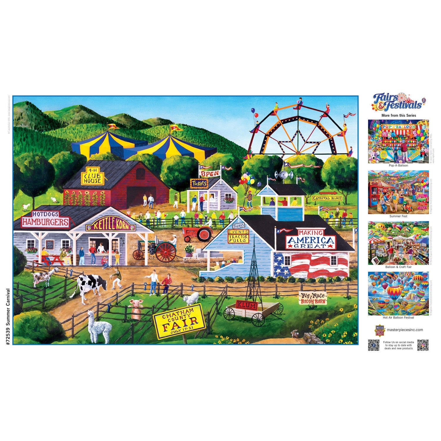 Fairs & Festivals - Summer Carnival 1000 Piece Jigsaw Puzzle - Image 4