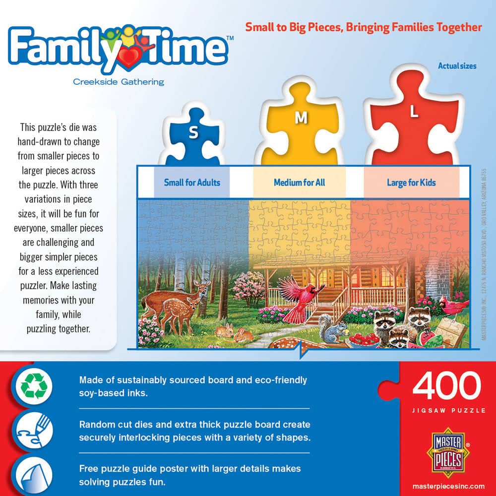 Family Time - Creekside Gathering 400 Piece Jigsaw Puzzle - Image 3