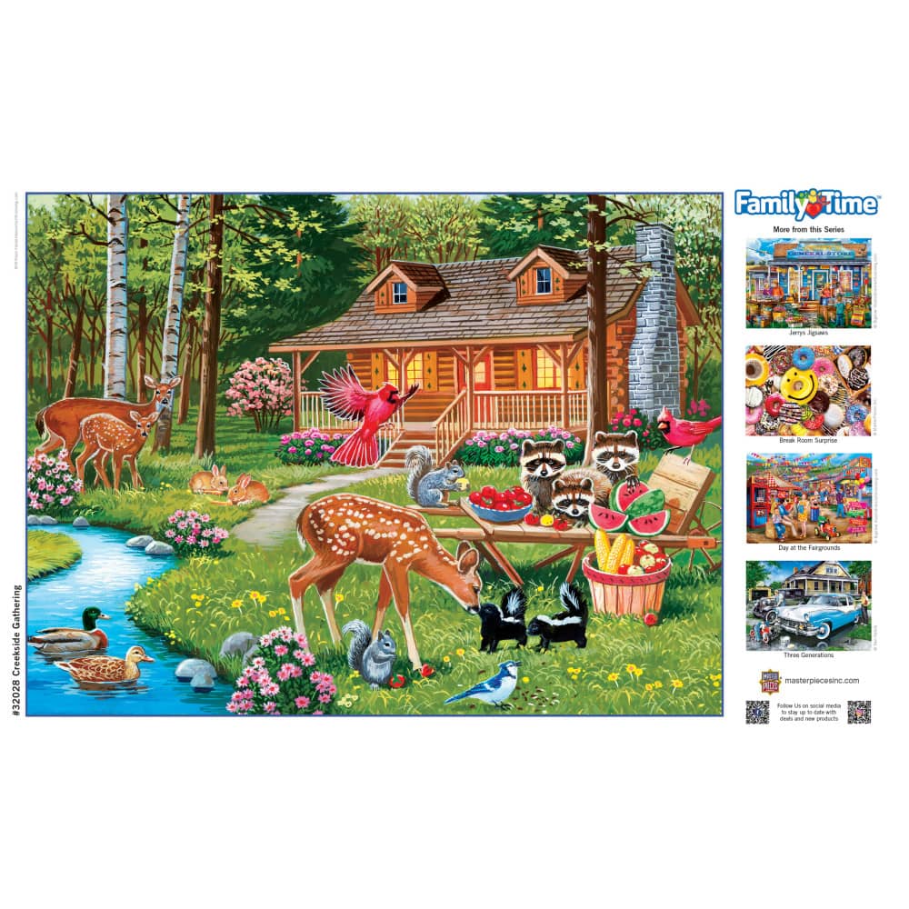 Family Time - Creekside Gathering 400 Piece Jigsaw Puzzle - Image 4