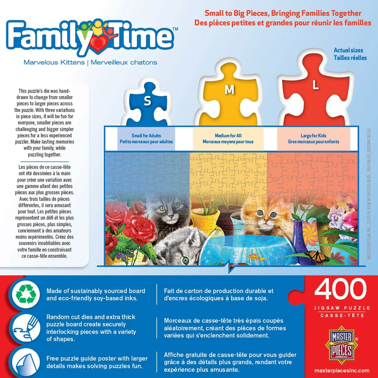 Family Time - Marvelous Kittens 400 Piece Jigsaw Puzzle - Image 3