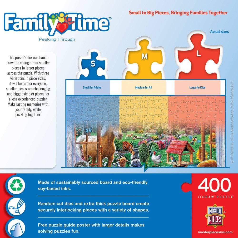 Family Time - Peeking Through 400 Piece Jigsaw Puzzle - Image 3