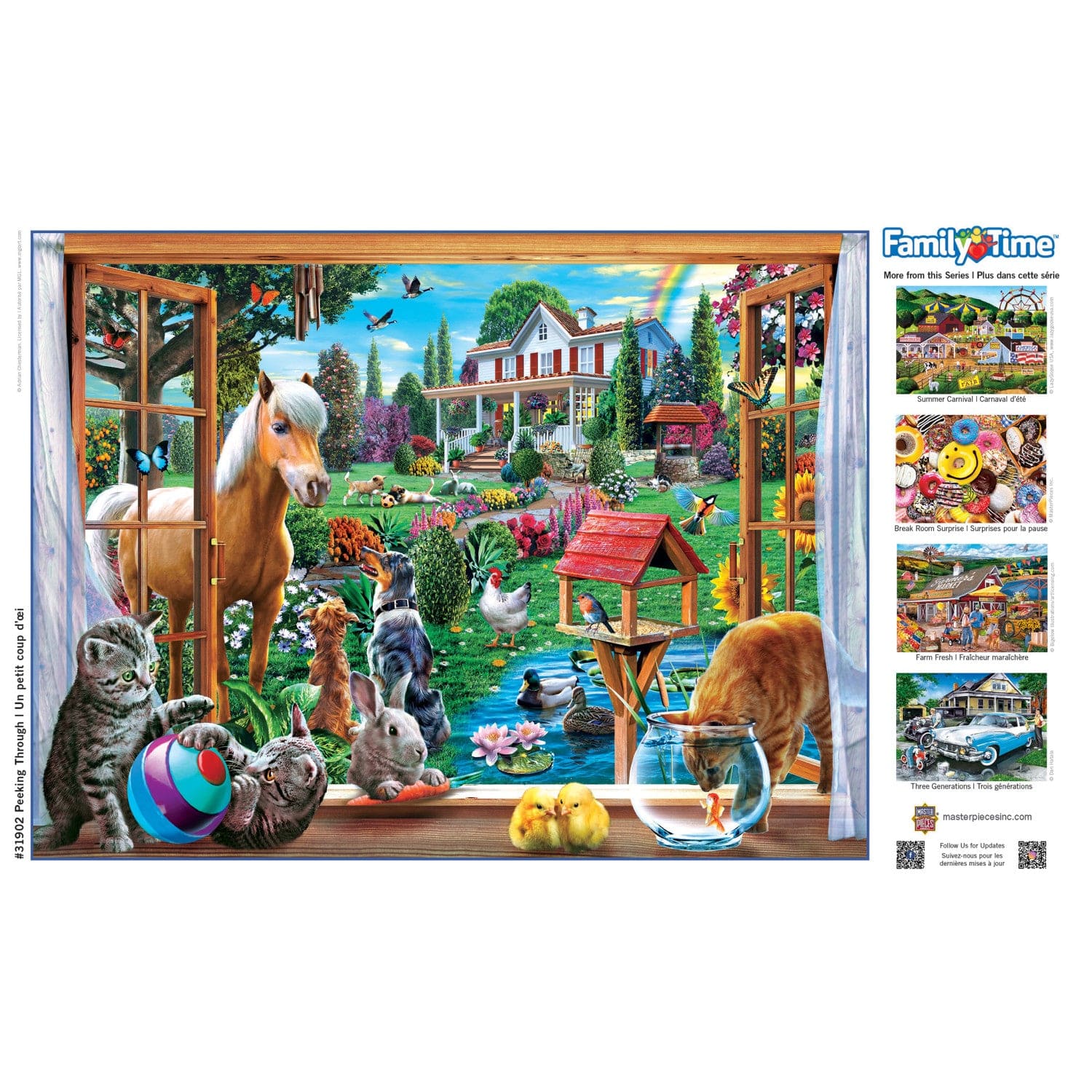 Family Time - Peeking Through 400 Piece Jigsaw Puzzle - Image 4
