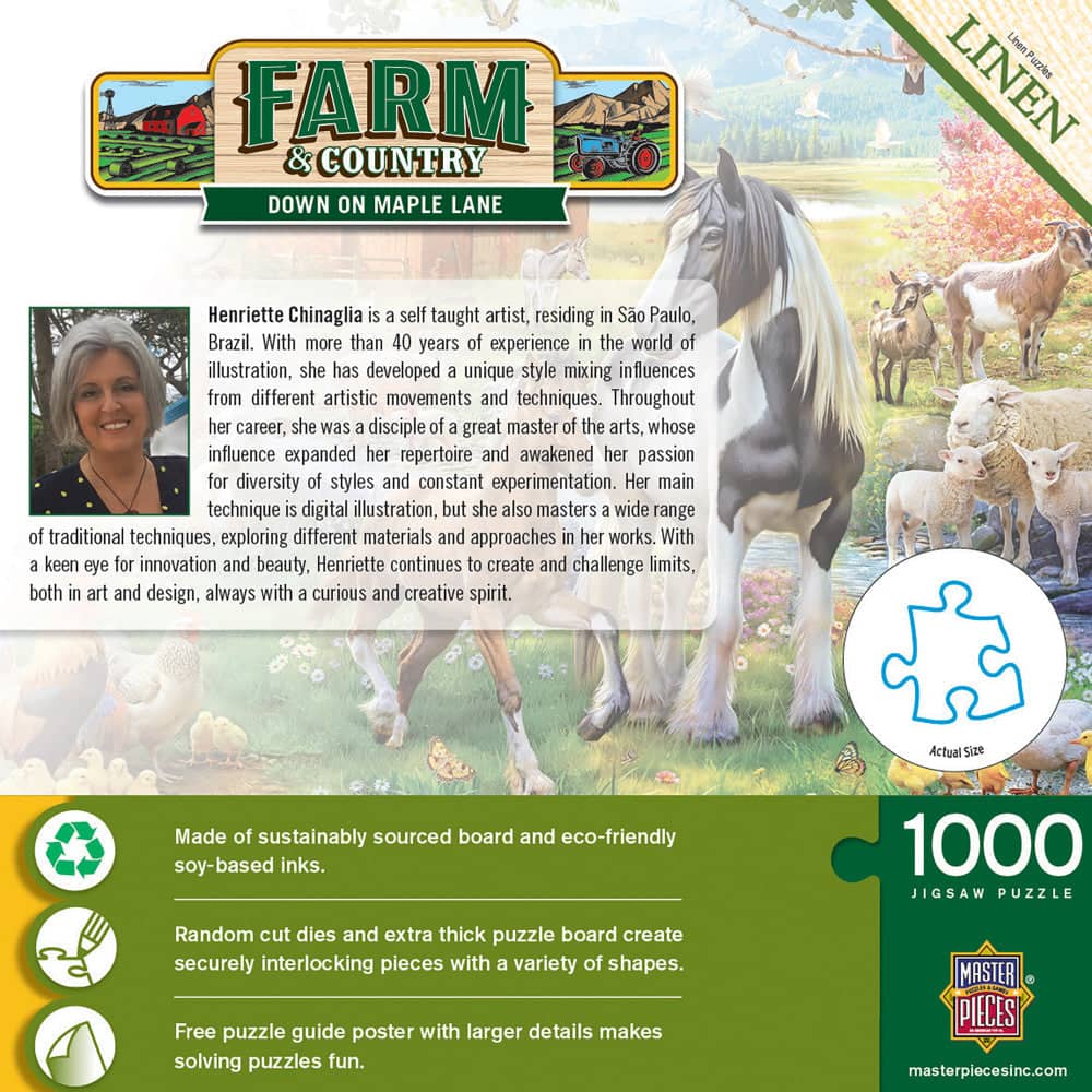 Farm & Country - Down on Maple Lane 1000 Piece Jigsaw Puzzle - Image 3