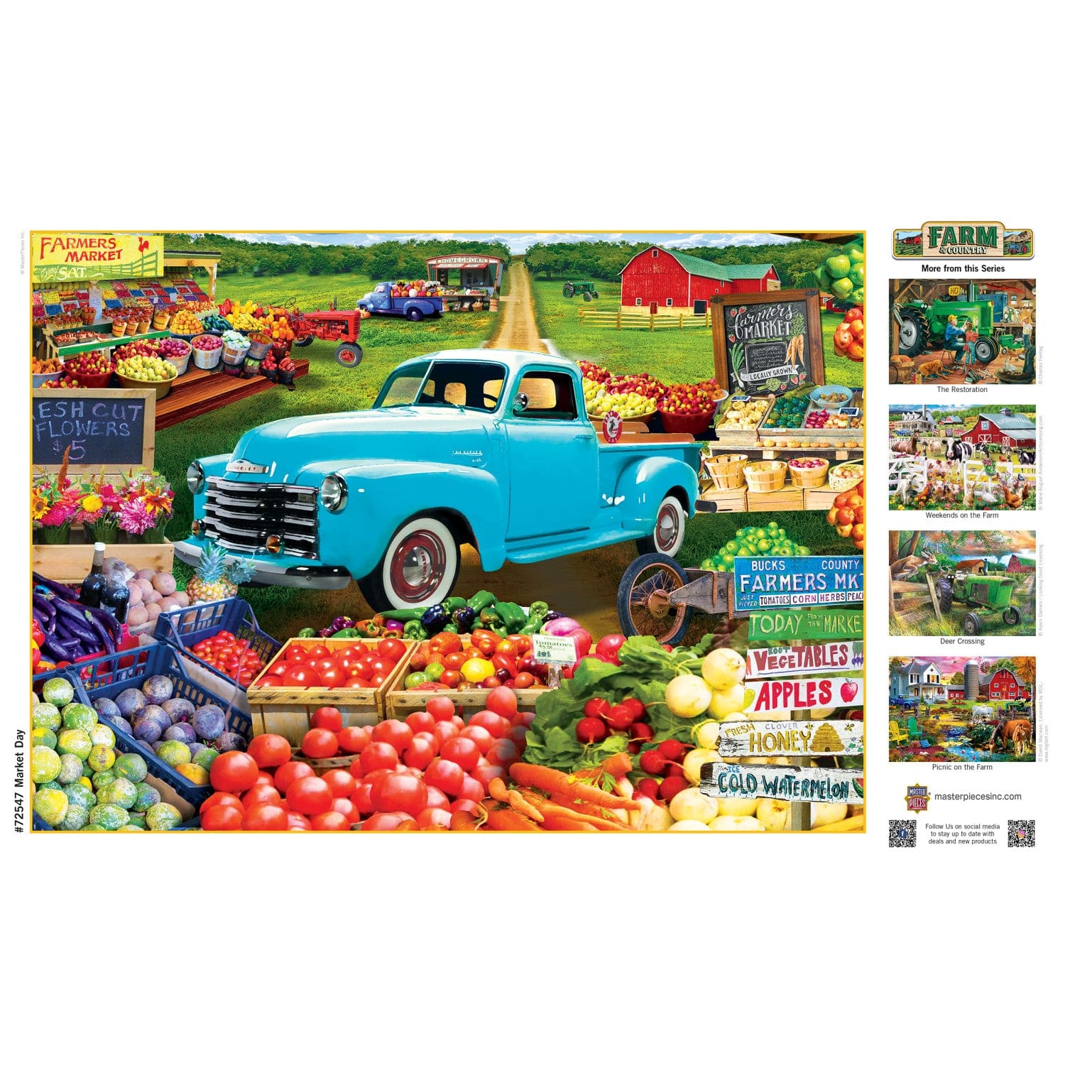 Farm & Country - Market Day 1000 Piece Jigsaw Puzzle - Image 4