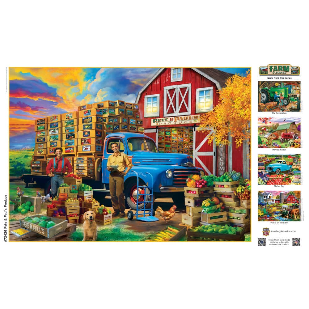 Farm & Country - Pete & Paul's Produce 1000 Piece Jigsaw Puzzle - Image 4