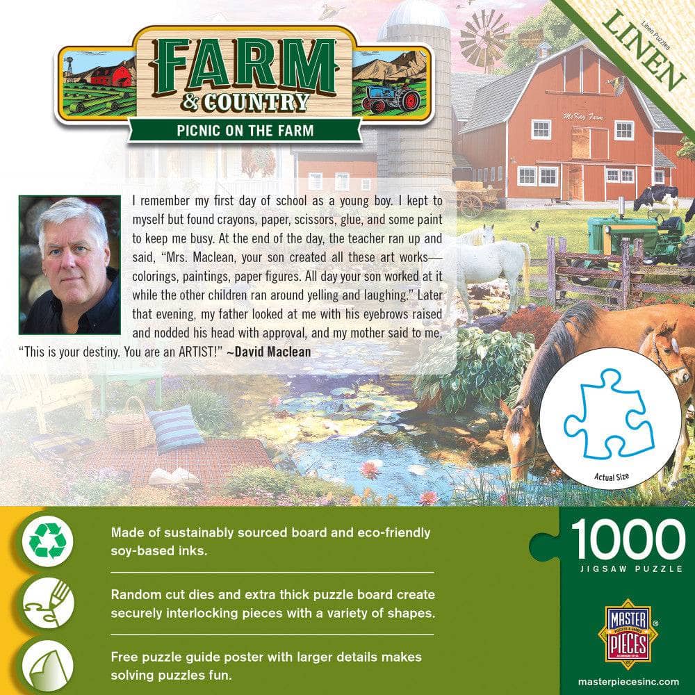 Farm & Country - Picnic on the Farm 1000 Piece Jigsaw Puzzle - Image 3