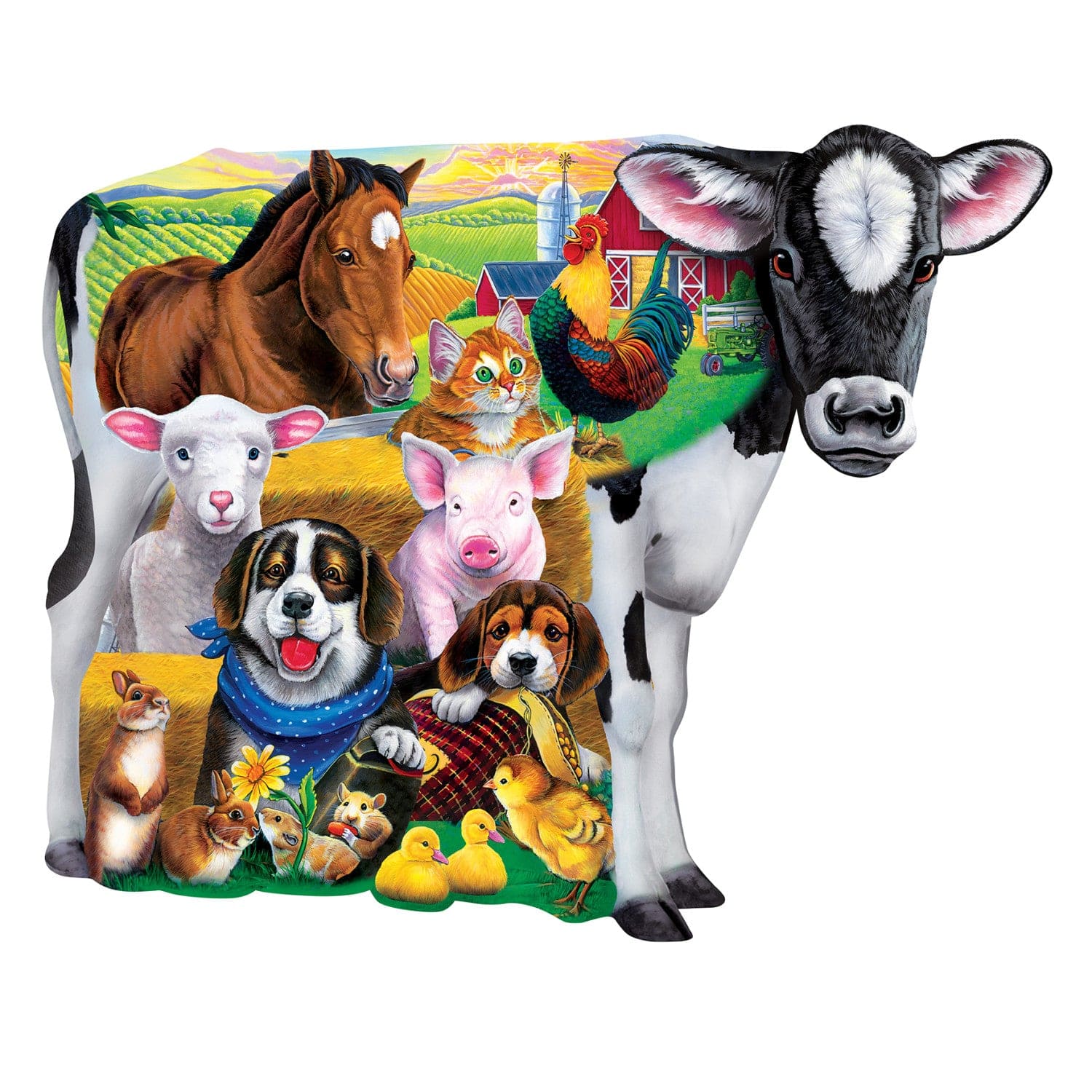 Farm Friends - 100 Piece Shaped Jigsaw Puzzle - Image 2