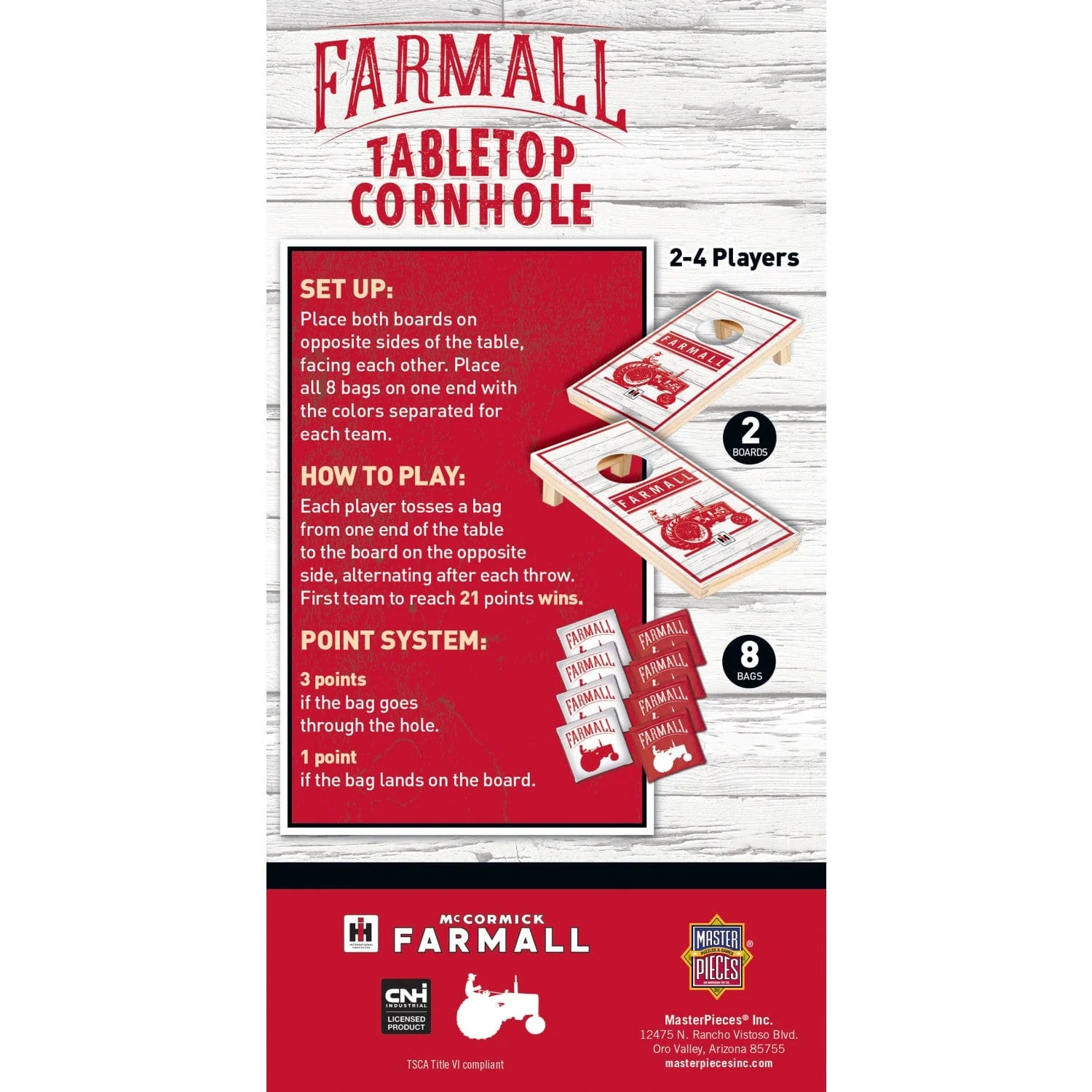 Farmall Tabletop Cornhole Game - Image 3