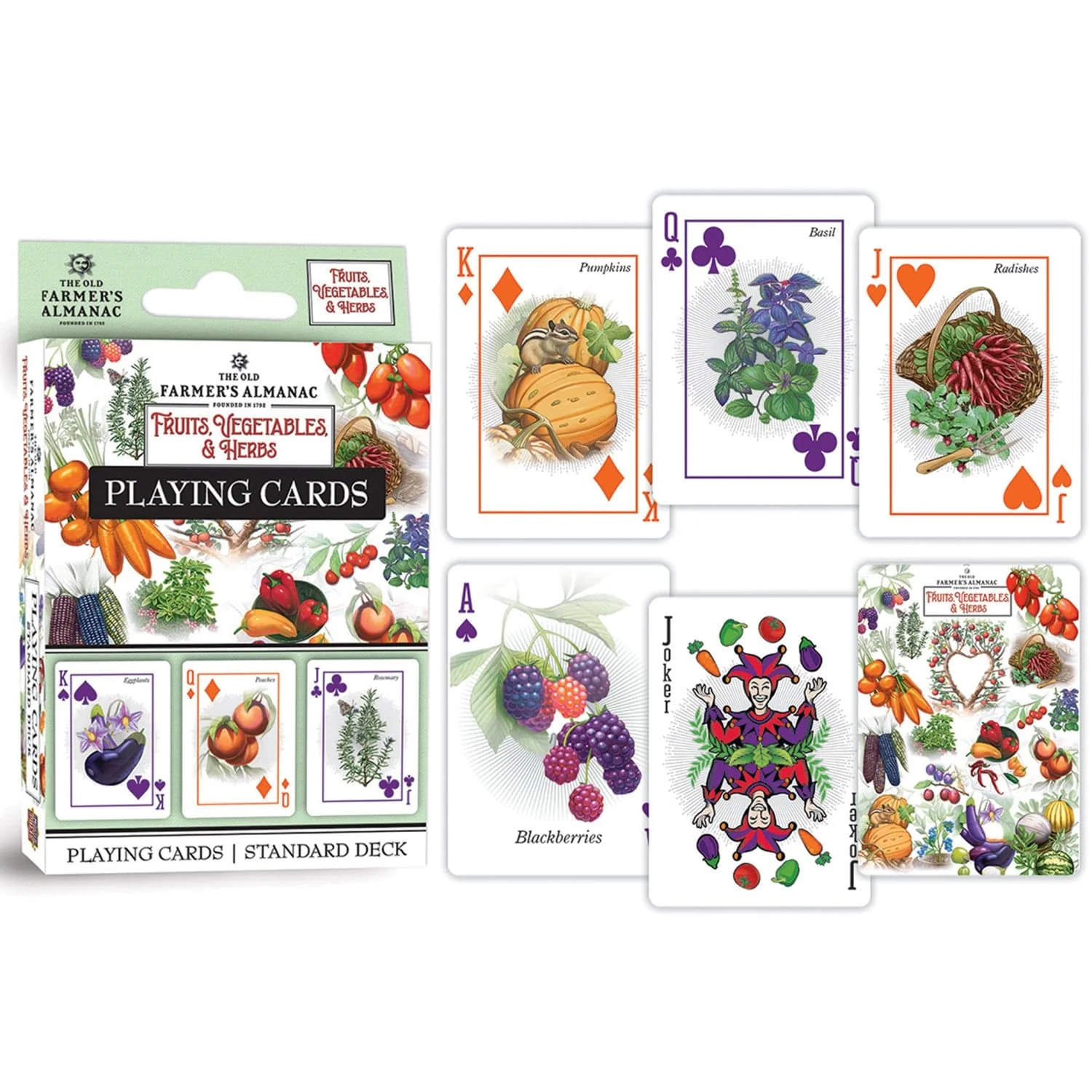 Farmer's Almanac - Fruits, Vegetables, & Herbs Playing Cards - 54 Card Deck - Image 3
